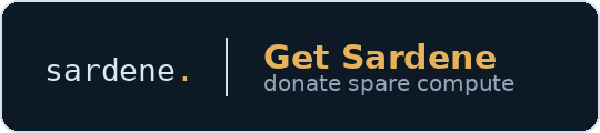 Get Sardene — donate spare compute